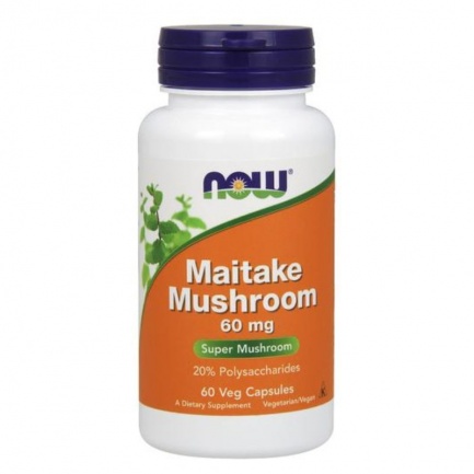 Now - Maitake Mushrooms 60 Мг - 60 Капсули