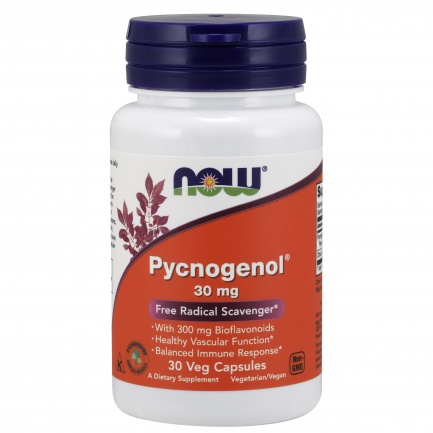 Now - Pycnogenol 30 Мг - 30 Капсули