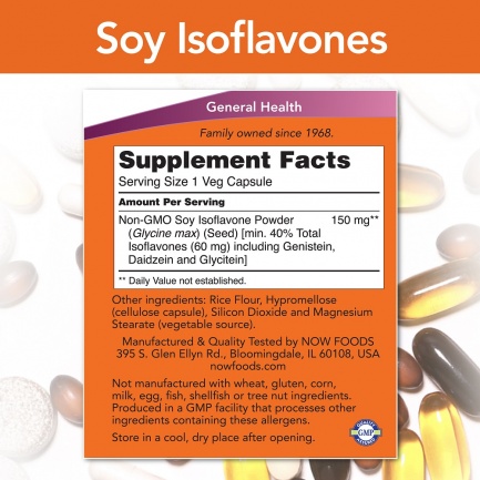 Now - Soy Isoflavones 150 Мг - 60 Капсули