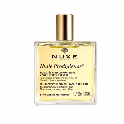 Nuxe Prodigieuse Multi Purpose Dry Oil with Botanical Oils for Face, Body and Hair / Нукс Продижьоз Мултифункционално Сухо Масло за Лице, Тяло и Коса с Растителни Масла x50мл