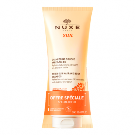 Nuxe Sun Шампоан за коса и тяло за след излагане на слънце 200 ml х2 броя