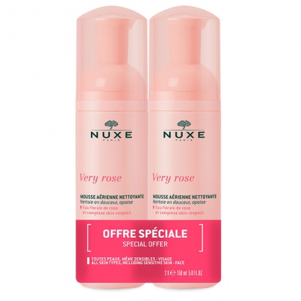 Nuxe Very Rose Нежна почистаща пяна 150 ml х2 броя