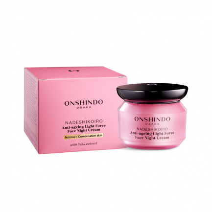 Onshindo Osaka Nadeshikoiro Light Force Лек нощен анти-ейдж крем за лице за нормална и комбинирана кожа 50 ml