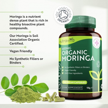 Organic Moringa - Био Моринга 600 mg 120 Веган Капсули