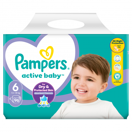 Pampers Active Baby Mega Box пелени 6 XL х96 броя