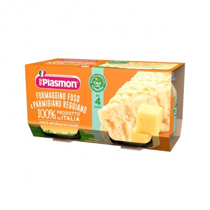 Plasmon 0540 Пюре топено сирене с пармиджано 4+м 2 бр. х80 ml