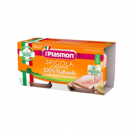 Plasmon 1238 Рибно меню лаврак с картофи 6+м 2 бр. х80 ml