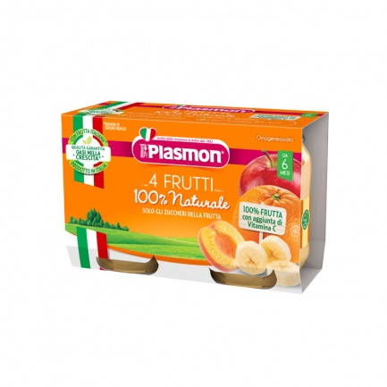 Plasmon 2606 Пюре - плодов микс 6+м 2 бр. х104 ml