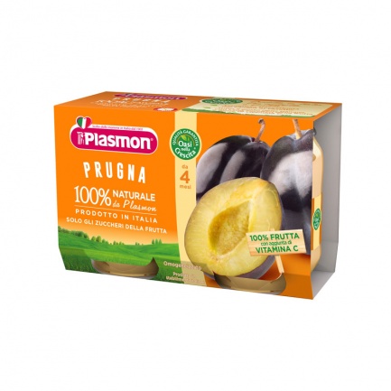 Plasmon 2612 Пюре - слива 4+м 2 бр. х104 ml