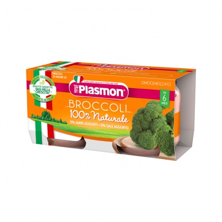 Plasmon 3383 Пюре - броколи 6+м 2 бр. х80 ml