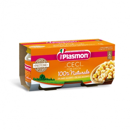 Plasmon 3932 Меню - тиква с нахут 8+м 2 бр. х80 ml