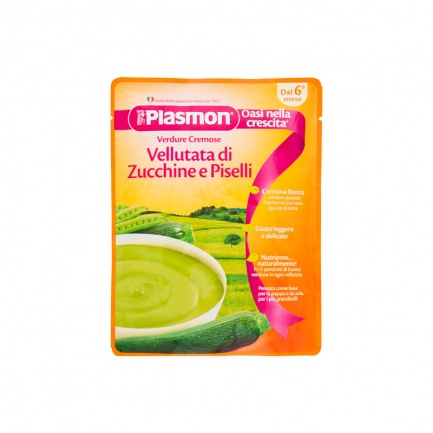 Plasmon 6228 Супа тиквички с грах 6+м 180 ml