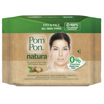 PomPon Natura Влажни кърпи за дегирмиране х20 броя