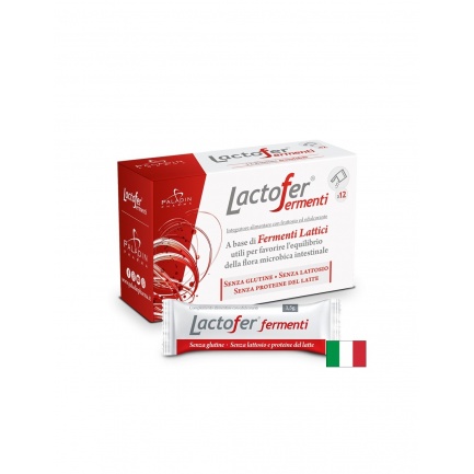 Пробиотик Lactofer Fermenti – При подут корем, чревен дискомфорт и за имунна защита, 5 млрд. CFU, 12 сашета