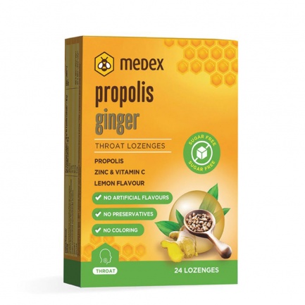 ПРОПОЛИС с Джинджифил Пастили / PROPOLIS Ginger – Medex (24 бр)