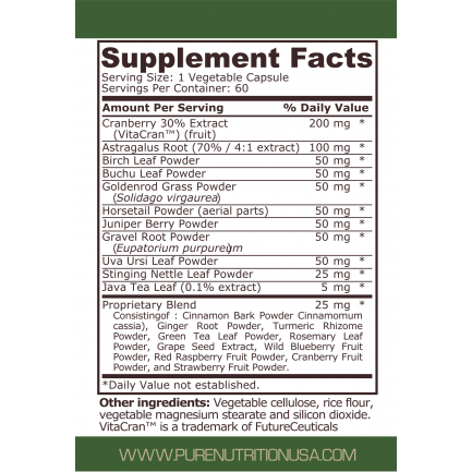 Pure Nutrition - Kidney Support - 60 Capsules