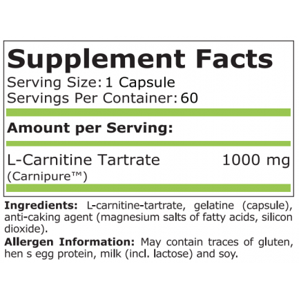 Pure Nutrition - L-Carnitine 1000 Мг - 60 Капсули