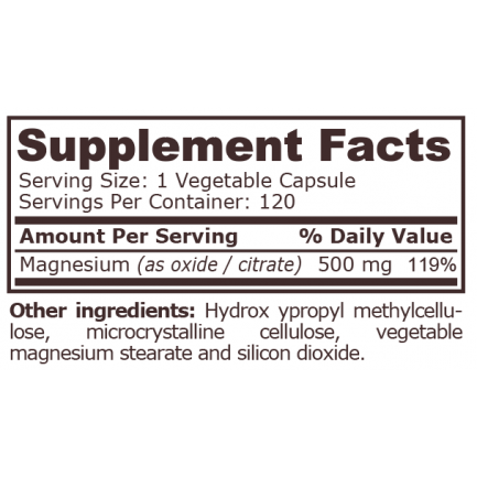 Pure Nutrition - Magnesium Complex - 120 Vegetable Capsules
