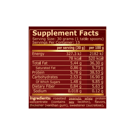 Pure Nutrition - Peanut Butter With Whey Protein- 450 G 1 + 1 50% Off