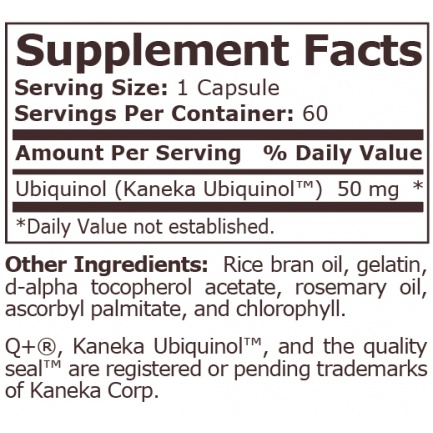 Pure Nutrition - Ubiquinol Coq10 50 Mg - 60 Capsuleses