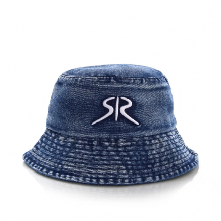 RADICHEV Дънкова шапка тип bucket с бродирано лого Blue