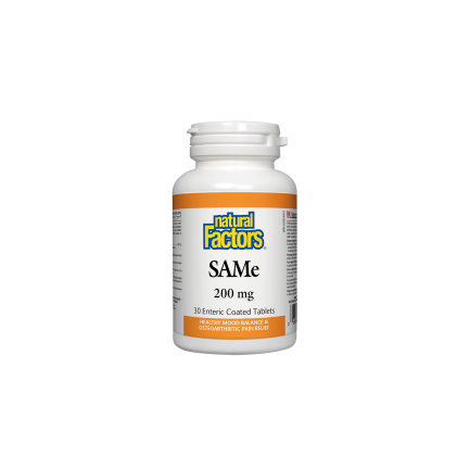 SAMe (S-Adenosyl-L-Methionine)/ САМе 200 mg х 30 таблетки Natural Factors