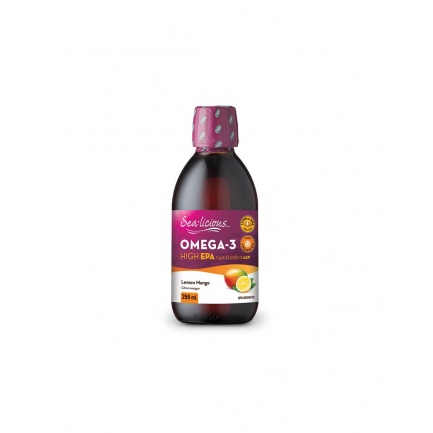Sea-Licious® Omega-3 High EPA + Vitamin D3 / Омега-3 (високо съдържание на EPA) + витамин D3, 250 ml Natural Factors