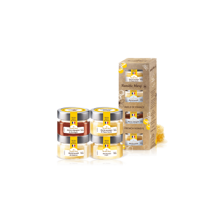 Селекция от пчелни медове от Франция - Miels De France, 4 бр. x 60 g