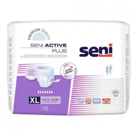Seni Active Plus Абсорбиращи гащи за възрастни, размер XL х10 броя