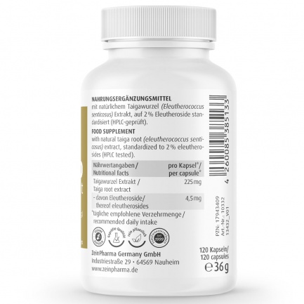 Сибирски ЖЕНШЕН – ЕЛЕУТЕРОКОК – ZeinPharma (120 капс)