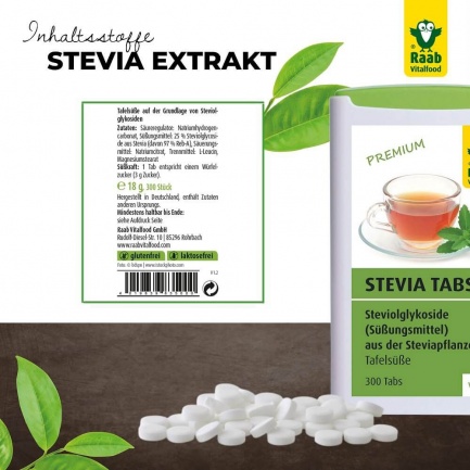 СТЕВИЯ / STEVIA – Raab Vitalfood (300 табл)