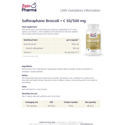 СУЛФОРАФАН / SULFORAPHANE – ZeinPharma (120 капс)