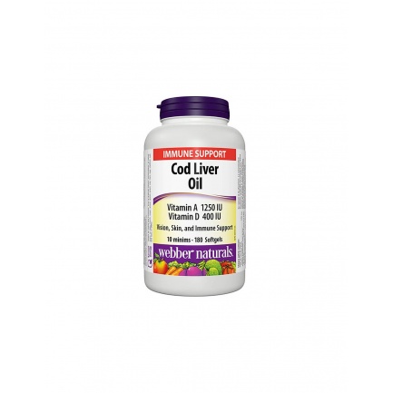 Super Cod liver oil - Черен дроб на треска масло, 180 софтгел капсули