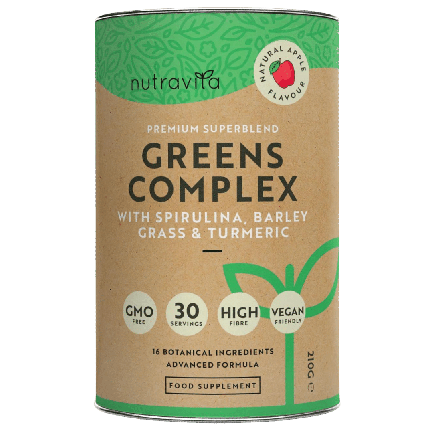 Super Greens Complex (18 active ingredients) 200 g Nutravita