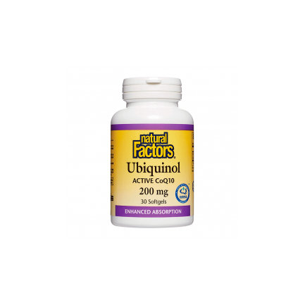 Ubiquinol Active CoQ10/ Убиквинол Активен Коензим 200 mg x 30 софтгел капсули Natural Factors