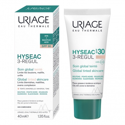 Uriage Hyseac 3-Regul Тониран крем за глобална грижа за мазна кожа SPF30 40 ml