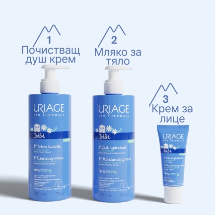 Uriage Bebe Нежно хидратиращо мляко за лице и тяло 500 ml