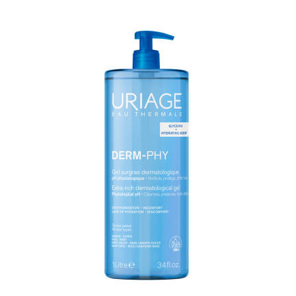 Uriage Derm-Phy Обогатен дерматологичен измивен гел 1000 ml