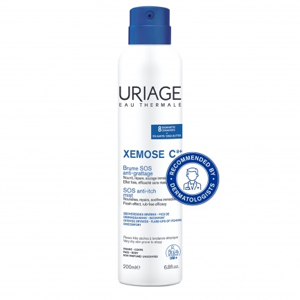 Uriage Xemose C8+ SOS Успокояващ аерозол с незабавно действие против сърбеж 200 ml