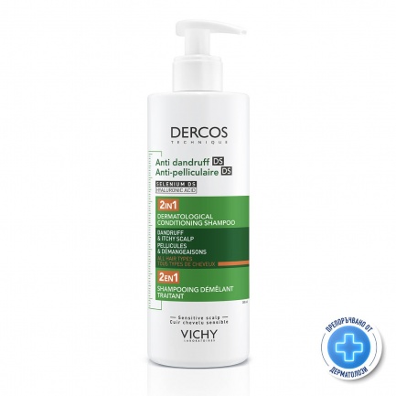 Vichy Dercos Шампоан + Балсам 2 в 1 против пърхот 390 ml