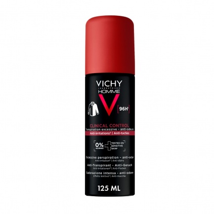 Vichy Homme Clinical Control Антиперспирантен спрей против изпотяване 125 ml