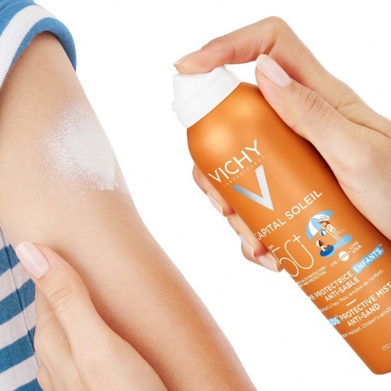 Vichy Capital Soleil SPF50+ Детски слънцезащитен спрей срещу пясък 200 ml