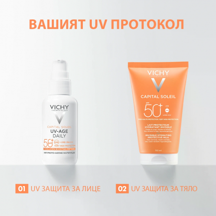 Vichy Soleil SPF50+ Слънцезащитно мляко за лице и тяло 150 ml