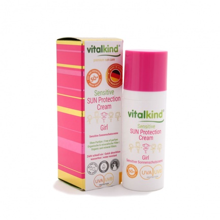 VitalKind Слънцезащитен крем Сензитив - момичета 50 ml