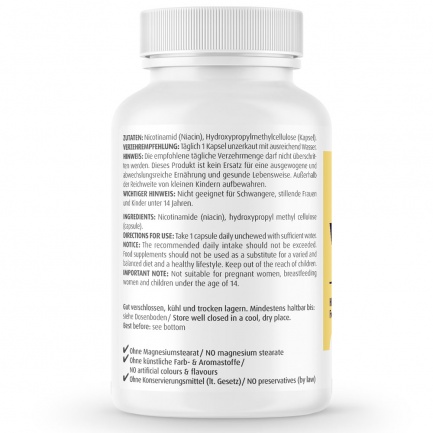 Витамин Б3 – НИАЦИН / NIACIN – ZeinPharma (90 капс)