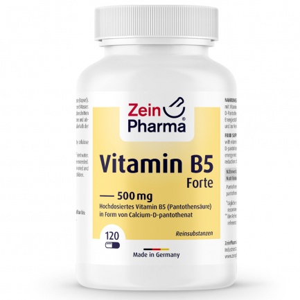 Витамин Б5 – ПАНТОТЕНОВА КИСЕЛИНА – ZeinPharma (120 капс)
