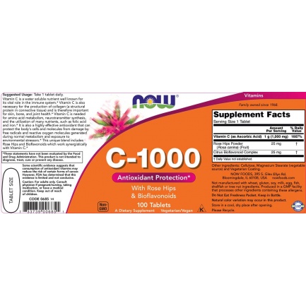 Vitamin C-1000 / with Rose Hips + Bioflavonoids