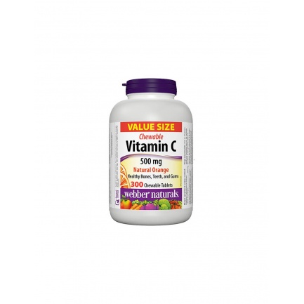 Vitamin C 500 mg Chewable - Витамин С 500 mg, 300 дъвчащи таблетки Webber Naturals