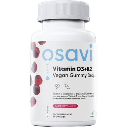 Vitamin D3 400 IU + K2 75 mcg | Vegan Cummy Drops x 60 капсули