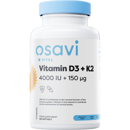 Vitamin D3 4000 + K2 150 mcg | with Quali®-D & K2VITAL® x 120 капсули